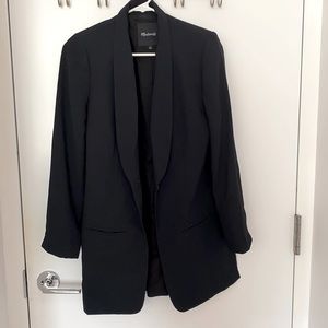 Madewell Black long suit blazer